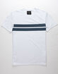 BLUE CROWN Anders Stripe Navy Mens T-Shirt image number 1