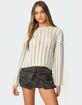 EDIKTED Stripey Shredded Sweater image number 1