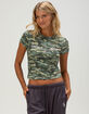 BABY PHAT Camo Womens Baby Tee image number 1