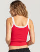 FULL TILT Lace Trim Womens Tank Top image number 4