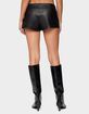 EDIKTED Reese Studded Faux Leather Micro Shorts image number 3