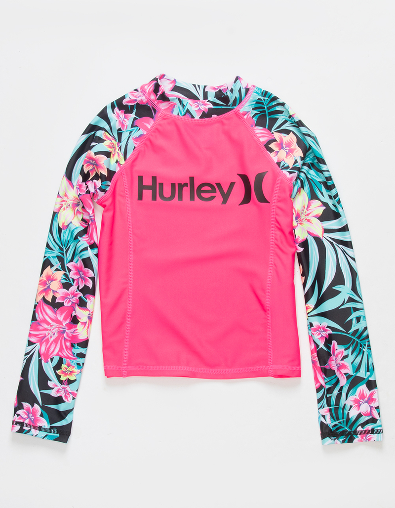 HURLEY Girls Racerback 3 Piece Rashguard Bikini Set image number 2