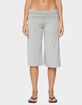 EDIKTED Shirly Wide Leg Foldover Capri Pants image number 1