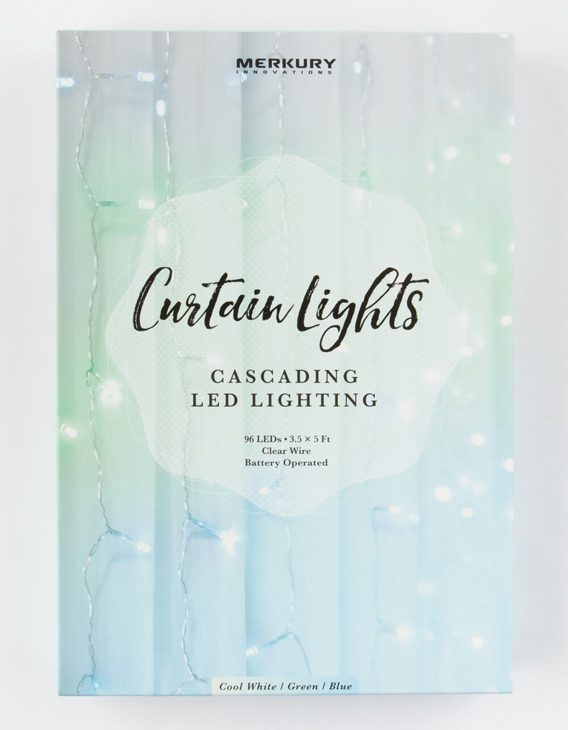 MERKURY INNOVATIONS Cascading Cool White, Green, & Blue Curtain Lights image number 0