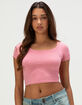 HEART & HIPS Womens Scoop Neck Top image number 1