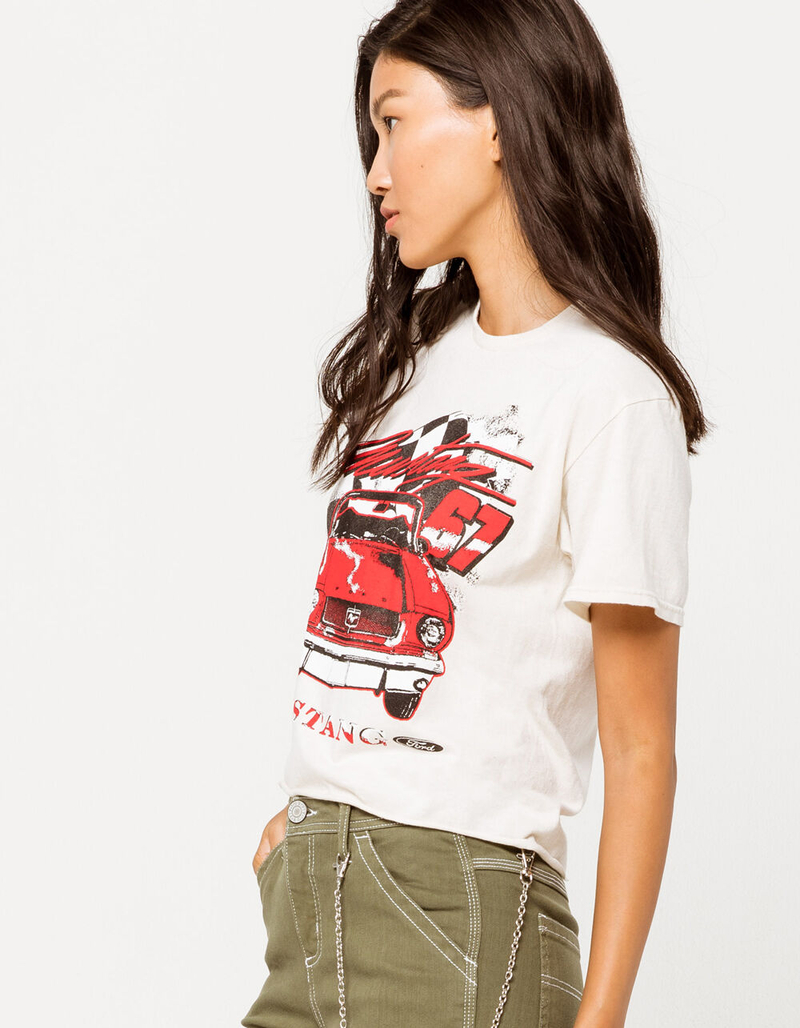 FULL TILT Ford Mustang Womens Crop Tee image number 1
