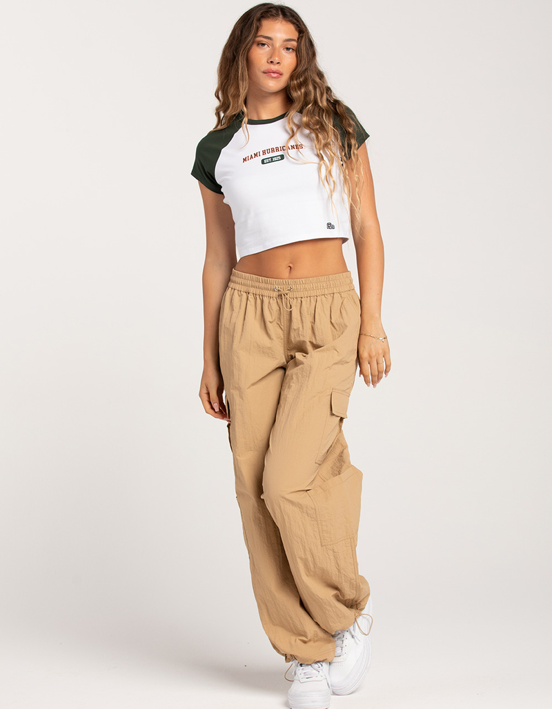 HYPE AND VICE Miami Hurricanes Womens Raglan Tee image number 3