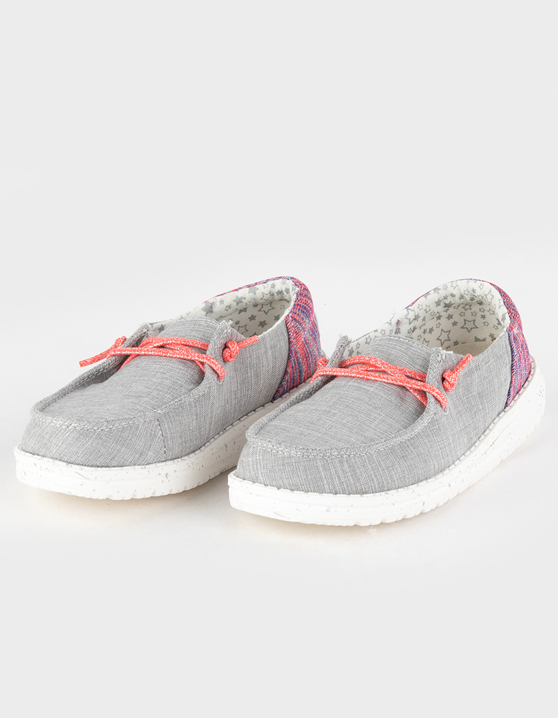 HEY DUDE Wendy Youth Funk Grey Girls Shoes image number 0