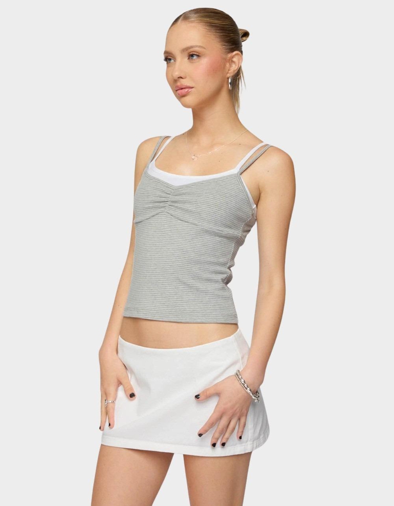 EDIKTED Lilian Layered Striped Tank Top image number 4