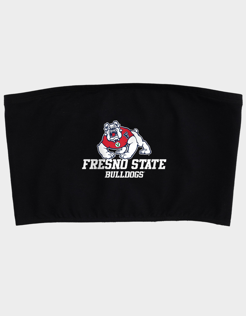 FRESNO STATE UNIVERSITY School White Text Logo Womens Tube Top image number 1