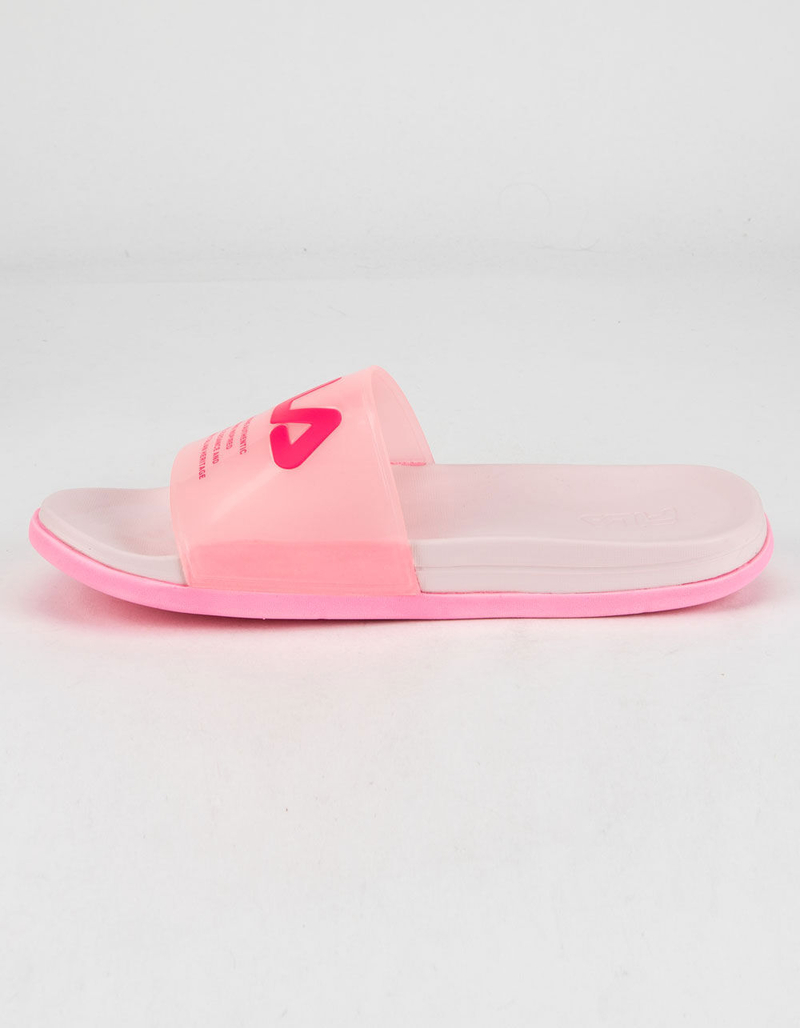 FILA Drifter Lux Womens Clear Pink Slide Sandals image number 3