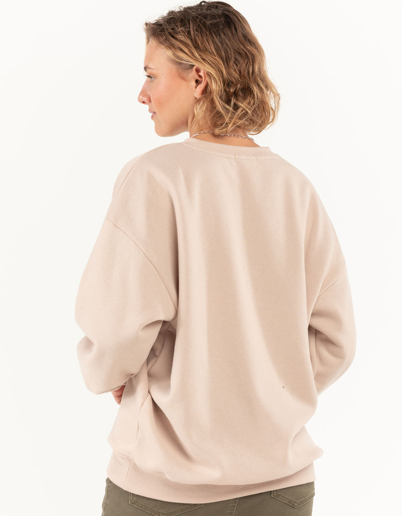 FULL TILT Essentials Womens Oversized Crewneck Sweatshirt image number 2