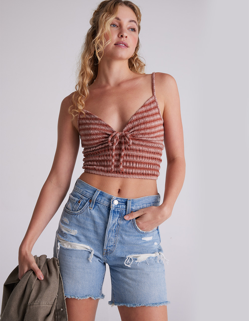 LEVI'S 501 High Rise Mid-Thigh Womens Denim Shorts - Earthquake image number 0