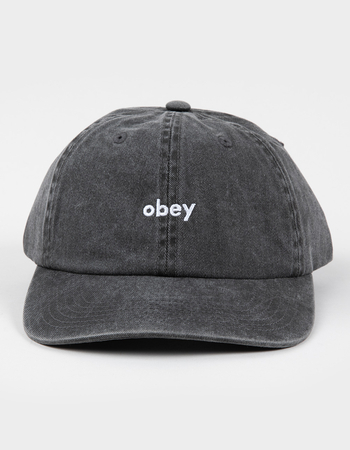 OBEY Pigment Lowercase 6 Panel Strapback Hat Alternative Image