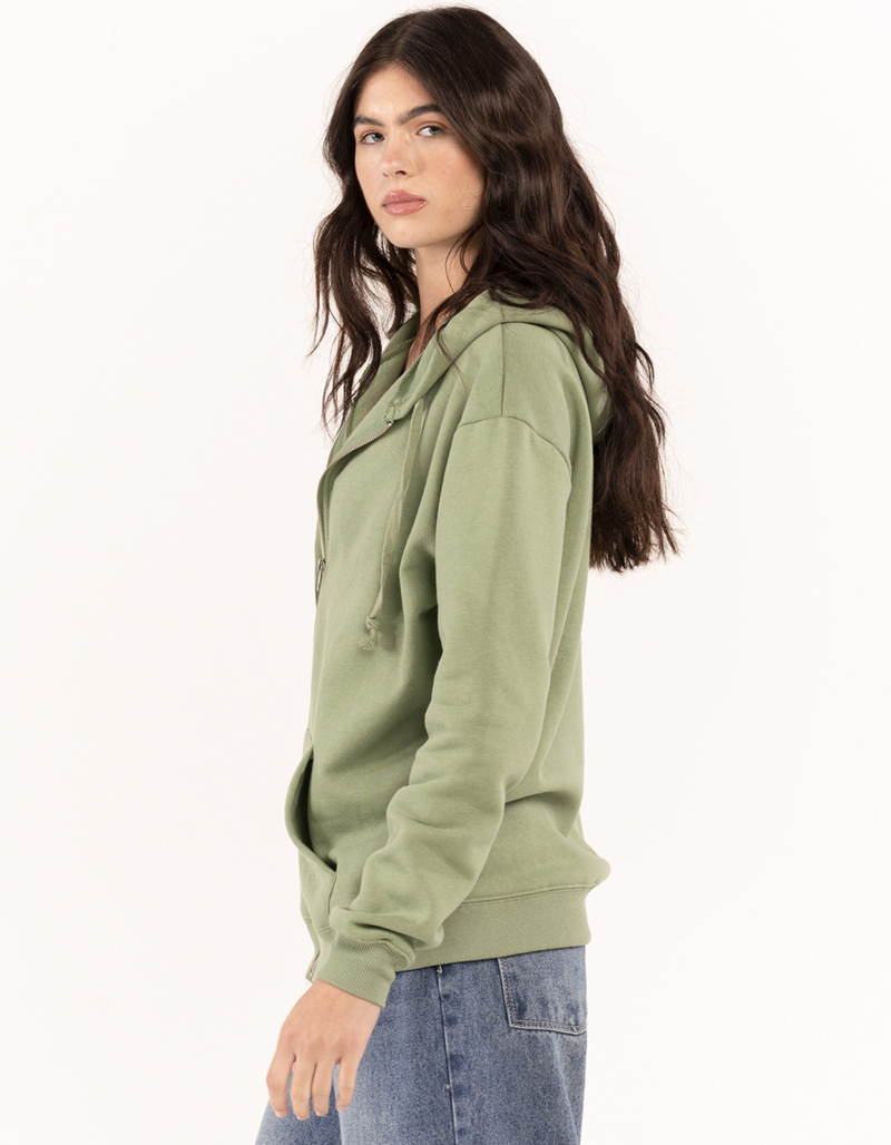 FULL TILT Essentials Womens Oversized Zip Up Hoodie image number 1
