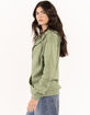 FULL TILT Essentials Womens Oversized Zip Up Hoodie image number 2