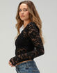 WEST OF MELROSE Womens Lace Cardigan image number 3