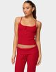 EDIKTED Adannah Tie Ribbed Knit Tank Top image number 1