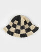 Checkered Straw Bucket Hat image number 2