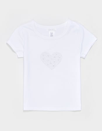 FULL TILT Heart Stud Girls Tee Alternative Image