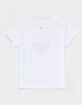 FULL TILT Heart Stud Girls Tee image number 2