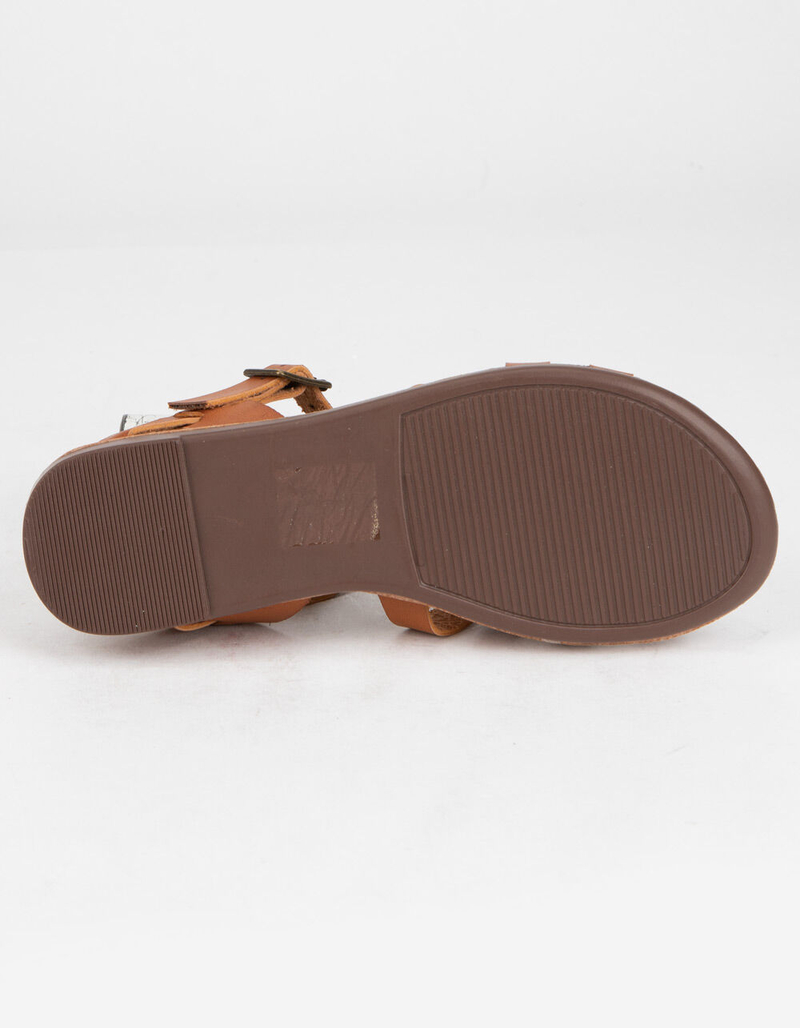 SODA Multi Strap Girls Tan Sandals image number 3