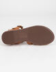 SODA Multi Strap Girls Tan Sandals image number 4