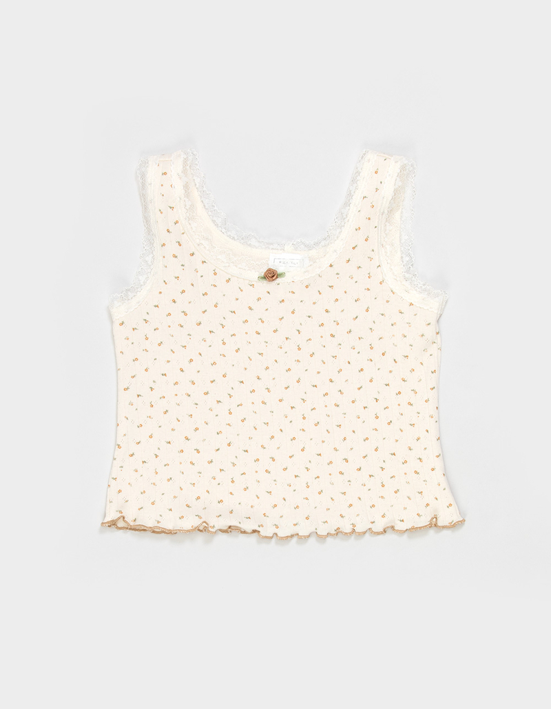 FULL TILT Ditsy Pointelle Girls Tank Top image number 1