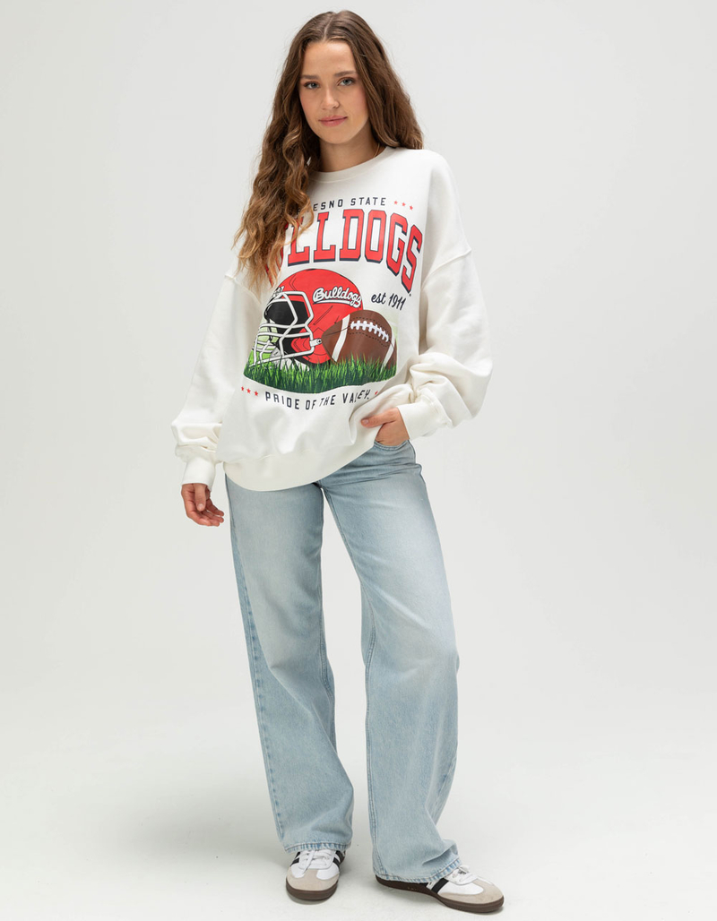 GAMEDAY SOCIAL Fresno State Bulldogs Womens Crewneck Sweatshirt image number 1