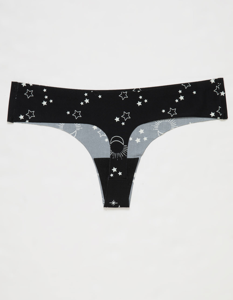 LOVE LIBBY Moon & Star Lasercut Thong BLACK COMBO Tillys