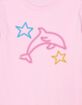 AIRBRUSH Dolphin Stars Unisex Kids Tee image number 2