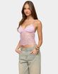 EDIKTED Ottilie Lace & Satin Effect Top image number 2
