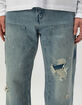 LEVI'S 568 Mens Loose Straight Double Knee Carpenter Jeans - Diving Ducks Distressed image number 5