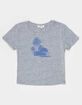BEACH Palm Trees Sunset Womens Baby Tee image number 1