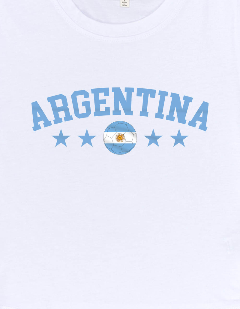 ARGENTINA Flag Soccer Womens Baby Tee image number 2