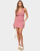 EDIKTED Cowl Neck Drop Waist Mini Dress image number 4