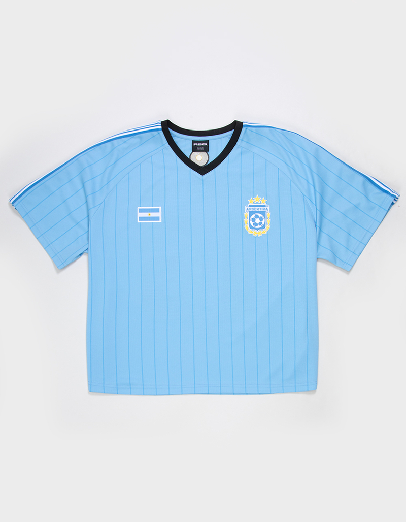 RSQ Mens Argentina Baggy Crop Soccer Jersey image number 4
