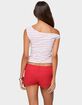 EDIKTED Keryn Striped Asymmetric Top image number 3
