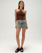 WEST OF MELROSE Lace Trim Y-Neck Womens Halter Top image number 2
