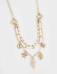 FULL TILT Layered Beaded/Starfish Charm Necklace image number 2