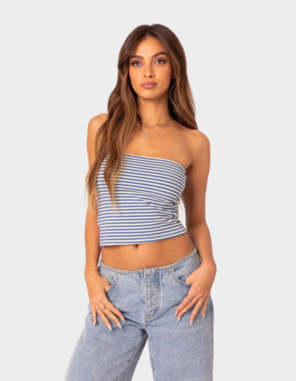 トップス tope tube top SUUKSESS Women Double Lined Going Out Trendy Tube Tops Side