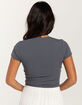 TILLYS V-Neck Rib Womens Tee image number 4