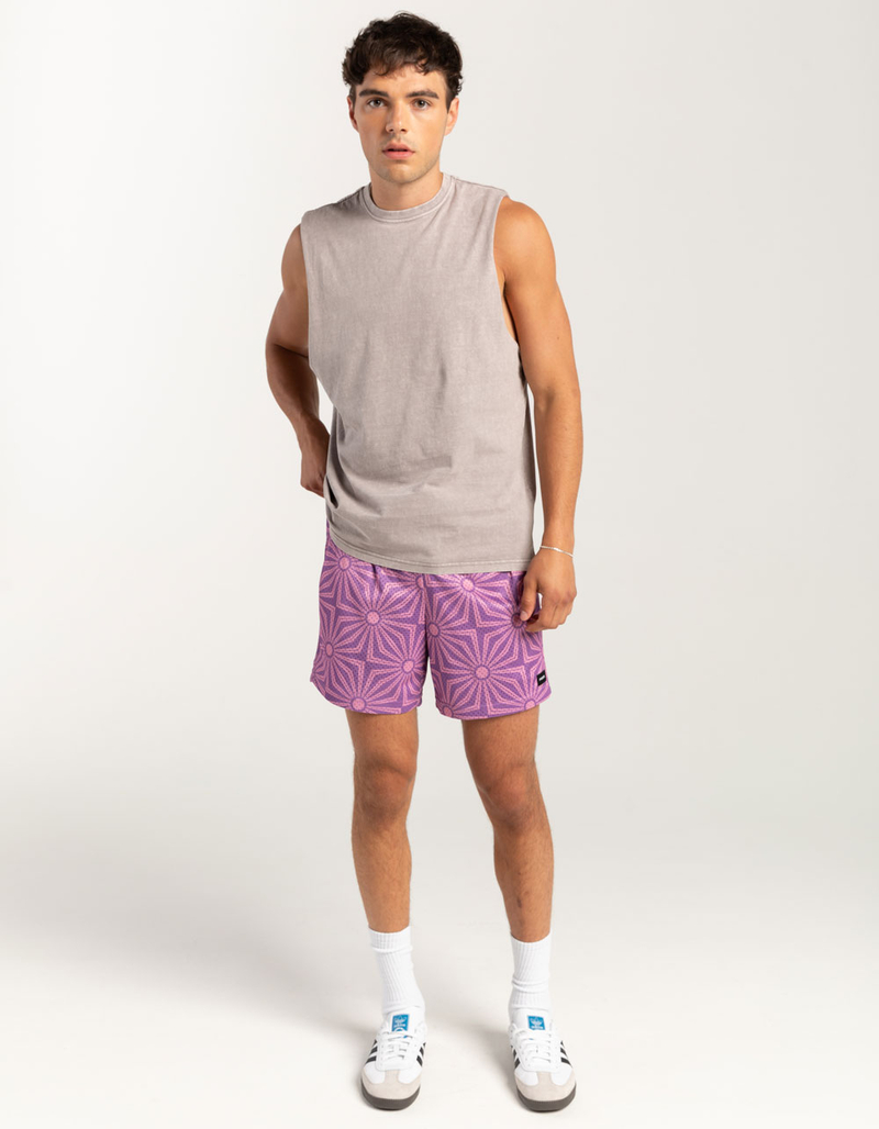 RSQ Mens Acid Wash Muscle Tee image number 3
