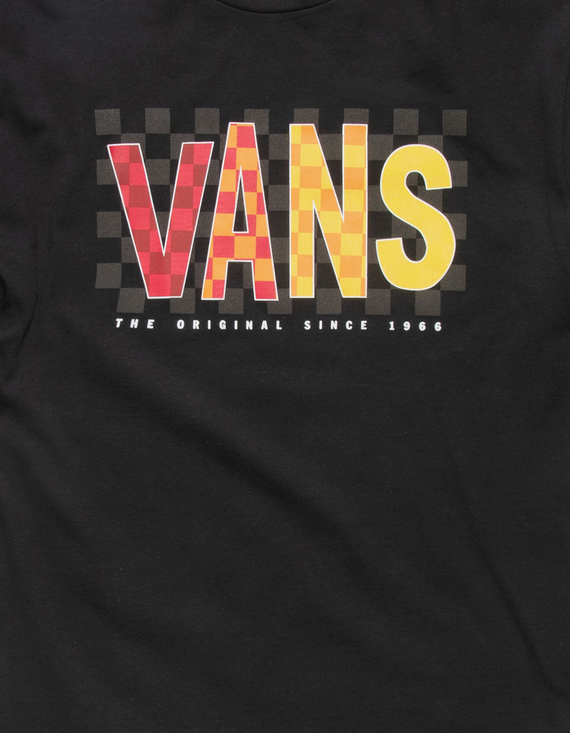 VANS Checks Boys Tee BLACK Tillys