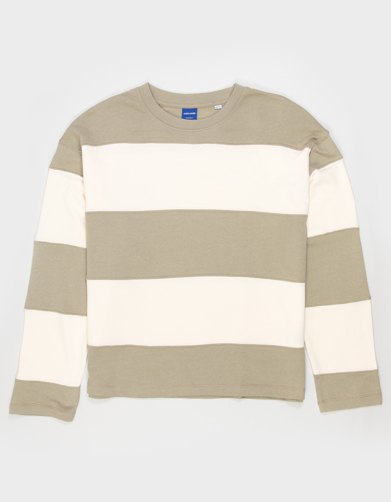 JACK & JONES Block Mens Stripe Crewneck Sweatshirt image number 1
