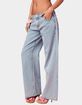 EDIKTED Embroidered Barbie&trade; Low Rise Baggy Jeans image number 2
