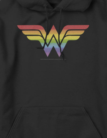 WONDER WOMAN Rainbow Logo Unisex Hoodie