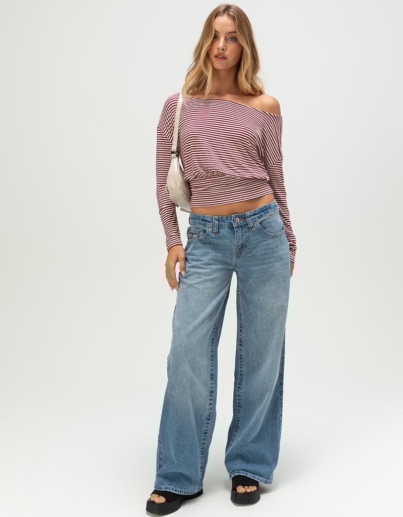 RSQ Womens Low Rise Y2K Baggy Jeans image number 0