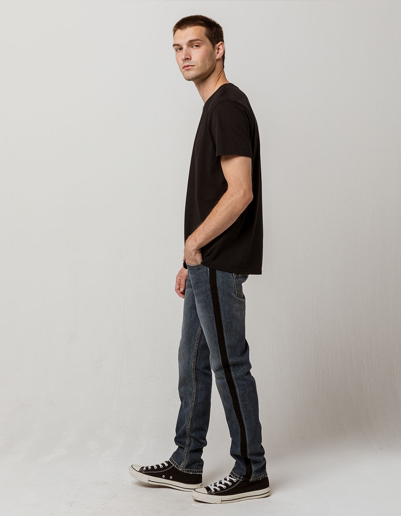 RSQ London Side Taping Mens Skinny Taper Jeans image number 4