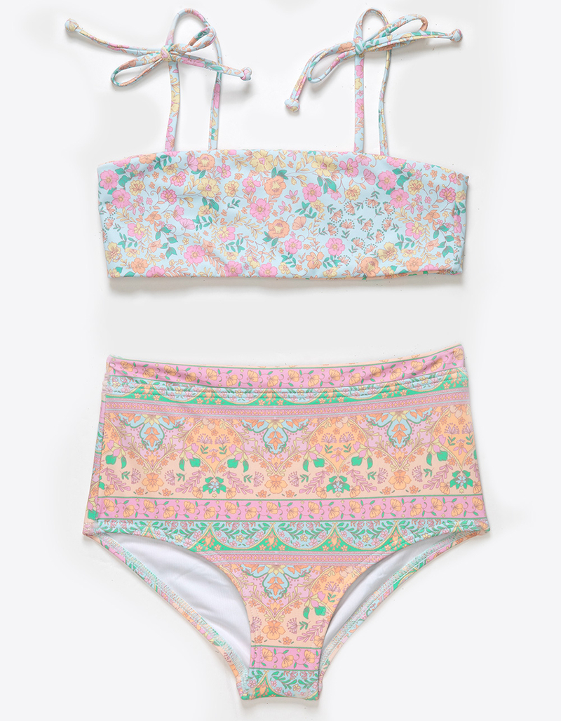 BILLABONG In My Dreams Girls Reversible Strappy Tank Bikini Set image number 0